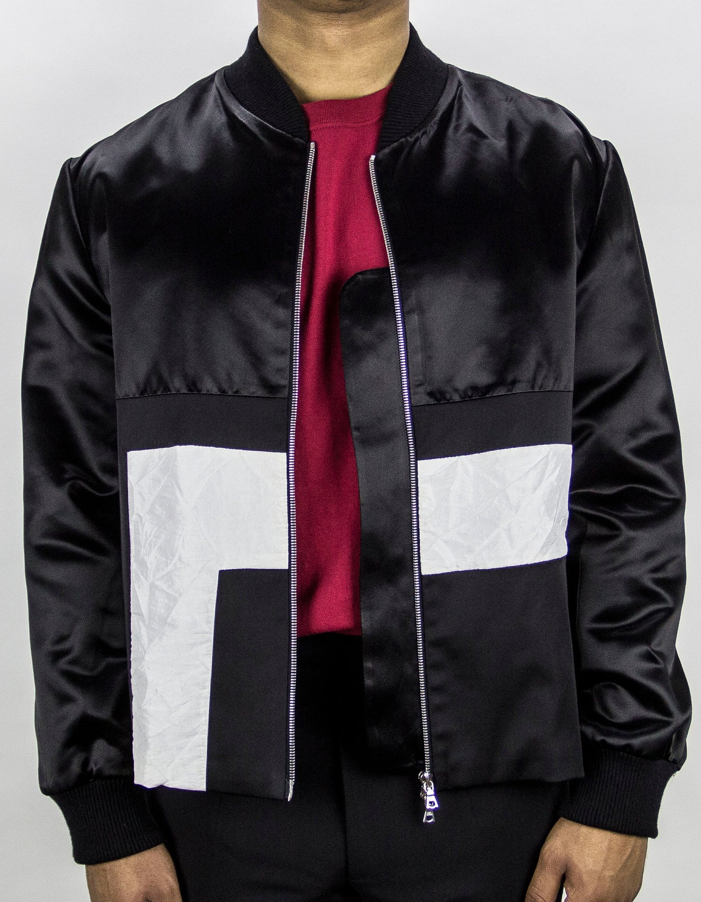 EMPIRE COLLECTION SATIN BOMBER JACKET