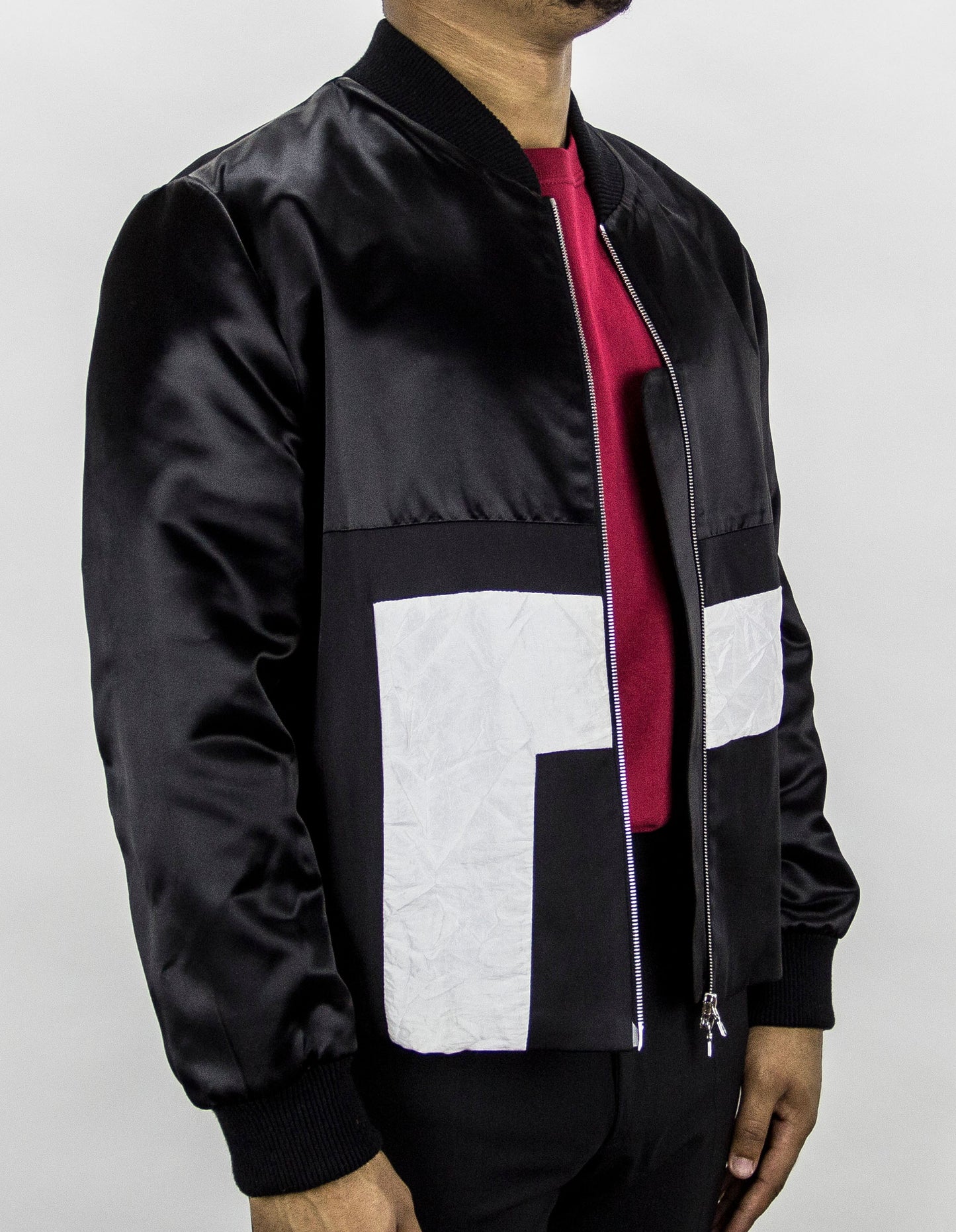 EMPIRE COLLECTION SATIN BOMBER JACKET